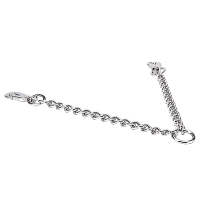 Chrome Plated Coupler Leash for Walking 2 Dogs (4.0 mm x 24 inches)