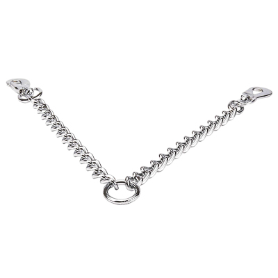 Chrome Plated Coupler Leash for Walking 2 Dogs (4.0 mm x 24 inches)
