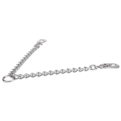 Chrome Plated Coupler Leash for Walking 2 Dogs (4.0 mm x 24 inches)