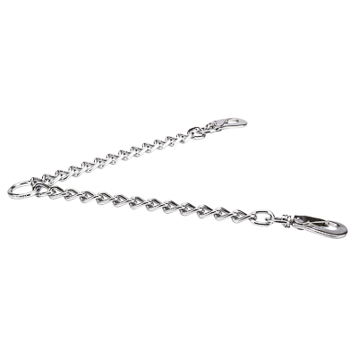 Chrome Plated Coupler Leash for Walking 2 Dogs (4.0 mm x 24 inches)