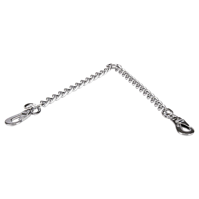 Chrome Plated Coupler Leash for Walking 2 Dogs (4.0 mm x 24 inches)