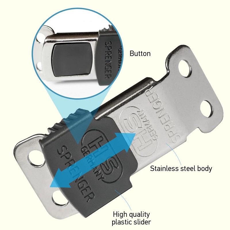 Herm Sprenger - Click-Lock (ClicLock) Quick Release Buckle - Stainless Steel