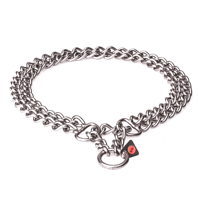 Stainless Steel Twin Row Chain Collar - 3.0 mm