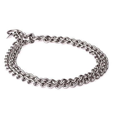 Stainless Steel Twin Row Chain Collar - 3.0 mm